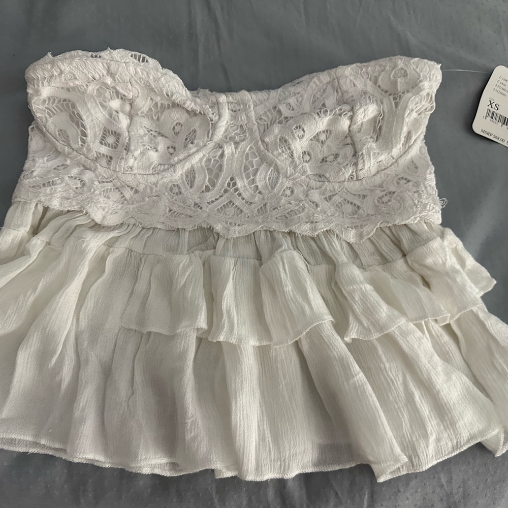 BRAND NEW- Corset white tube top- Freepeople
